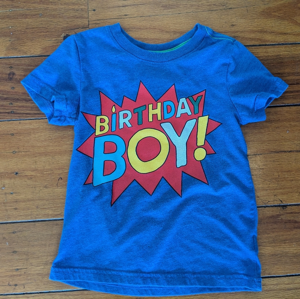 Blue Birthday Boy Cat & Jack Blue T Shirt 3T Red